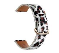 Qgsaghty Correa de reloj de cuero de liberación rápida, correa de reloj de cuero de 20mm y 22mm para mujer, correa de reloj de repuesto, Leopardo 15 Oro Rosa, 22mm