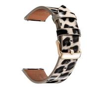 Qgsaghty Correa de reloj de cuero de liberación rápida, correa de reloj de cuero de 20mm y 22mm para mujer, correa de reloj de repuesto, Leopardo 3 Oro Rosa, 22mm