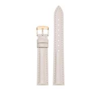Qgsaghty Correa de reloj de cuero para mujer, accesorios de reloj de 10/12/13/14/15/16/17/18/20/22mm, hebilla de oro rosa, Beige, 22mm