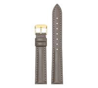 Qgsaghty Correa de reloj de cuero para mujer, accesorios de reloj de 10/12/13/14/15/16/17/18/20/22mm, hebilla dorada, Gris 2, 13mm