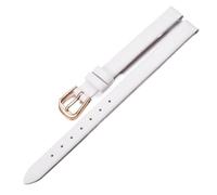 Qgsaghty Correa de reloj de cuero suave ultrafina, 6mm-20mm, varios colores, correa de reloj para mujer, correa de reloj de textura lisa, Blanco, 13mm
