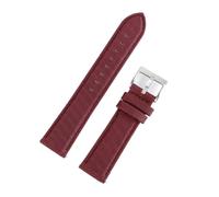 Qgsaghty Correa de reloj de nailon, 18mm, 20mm, 24mm, correa de reloj de lona de liberación rápida para mujeres y hombres, accesorios de pulsera, Rojo-plata, 18mm