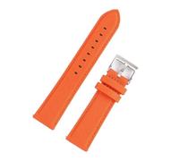 Qgsaghty Correa de reloj de nailon, 18mm, 20mm, 24mm, correa de reloj de lona de liberación rápida para mujeres y hombres, accesorios de pulsera, Naranja-plata, 22mm