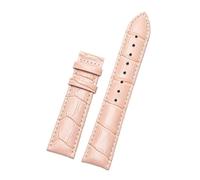 Qgsaghty Correa de reloj de piel de vaca de doble cara Correa de reloj de cuero universal de 8mm-20mm, sin hebilla, Rosa, 18x16mm