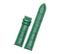 Qgsaghty Correa de reloj de piel de vaca de doble cara Correa de reloj de cuero universal de 8mm-20mm, sin hebilla, Verde, 18x16mm