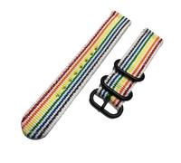 Qgsaghty Correa deportiva de nailon tejido para reloj, accesorios de banda de reloj de tela de 18mm, 24mm, 22mm y 20mm, Siete colores, 20mm