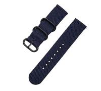 Qgsaghty Correa deportiva de nailon tejido para reloj, accesorios de banda de reloj de tela de 18mm, 24mm, 22mm y 20mm, Azul, 22mm