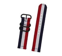 Qgsaghty Correa deportiva de nailon tejido para reloj, accesorios de banda de reloj de tela de 18mm, 24mm, 22mm y 20mm, 3 rayas, 20mm