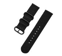 Qgsaghty Correa deportiva de nailon tejido para reloj, accesorios de banda de reloj de tela de 18mm, 24mm, 22mm y 20mm, Negro, 18mm