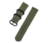 Qgsaghty Correa deportiva de nailon tejido para reloj, accesorios de banda de reloj de tela de 18mm, 24mm, 22mm y 20mm, amy verde, 24mm