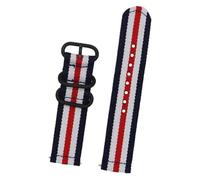 Qgsaghty Correa deportiva de nailon tejido para reloj, accesorios de banda de reloj de tela de 18mm, 24mm, 22mm y 20mm, 5 rayas, 24mm