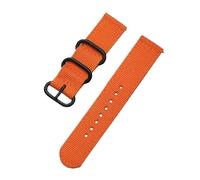 Qgsaghty Correa deportiva de nailon tejido para reloj, accesorios de banda de reloj de tela de 18mm, 24mm, 22mm y 20mm, Naranja, 24mm