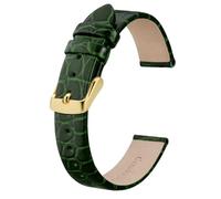 Qgsaghty Correas de reloj para mujer de cuero con textura refinada en relieve, bandas de repuesto de 8mm, 10mm, 12mm, 14mm, 16mm, 18mm, 19mm y 20mm, Verde, 20mm