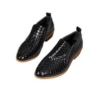 Qgtxf Mujeres Punteado Dedo del Pie Tacones Medios Botines de Tobillo Chelsea, Zapatos Deslizables de Cuero Tacón de Bloque PU Botines Occidentales para Oficina, Fiesta(Black,43 EU)