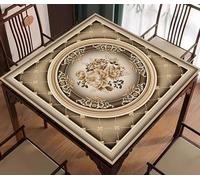 QGYDYH Tapete Mahjong para mesa, tapete de goma antideslizante con superficie impermeable y diseño antiarrugas, plegable para azulejos de Mahjong, póquer, noches de juego, 31.5 x 31.5 pulgadas (estilo