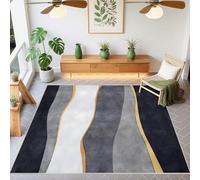 QGYFRE Alfombra Pequeña Dormitorio alfombras habitacion 160x200cm Gris Azulado Diseño Moderno y Sencillo para dormitorios de Sala Estar Juegos Bebes Acolchada