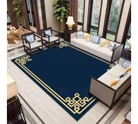 QGYFRE Felpudo De Entrada Alfombra recibidor BLU Navy Alfombra Habitacion Alfombra Antideslizante para Sala de Estar con patrón Impreso Simple Alfombras para Casa 50x80CM