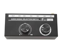 QH 06 6IN1OUT SUMARIO DE SUMEDAD DE Audio, selector de señal de Audio, Equipo específico de Audio Adecuado para teléfonos y computadoras móviles de Cable de Audio de 3.5 mm y 6.5
