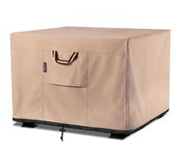 QH.HOME Cubierta cuadrada para hoguera, de 83 a 91 cm, resistente, 900D | Se adapta a mesa de fogata de propano/gas al aire libre de 33 a 36 pulgadas, cubierta de chimenea resistente a la