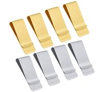 QH-Shop Clip de Dinero de Metal, 8 Piezas Pinzas para Billetes de Acero Inoxidable para Hombres Efectivos de Tarjeta de Crédito Paper Documentos (Plata y Oro)