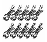 QH-Shop Playa Toalla Clips, Pinzas Toalla de Playa de Acero Inoxidable Durable Resistente para la Ropa Pesada y el Lavarse 10pack 11cm
