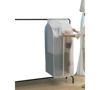 QH7 Bolsa de almacenamiento para ropa a prueba de polvo,60 x 50 x 110 cm, PEVA, a prueba de polvo, organizador con cremallera completa y cinta mágica