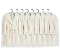 QH7 Fundas de Ropa, 8 (60 x 100) cm Bolsa de Traje Transparente Bolsas de Ropa Cremallera Cubiertas de la Ropa, Bolsa de Ropa A Prueba Polvo Impermeables y con Humedad para Trajes, Vestidos, Camisas