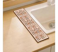 QHanky Alfombrilla Escurreplatos 50x80cm,Súper Absorbente,Secado Rápido | Lavable,Antideslizante,Protege Encimeras,para Encimera de Cocina y Máquina de Café y Baño,Estampado Floral#4