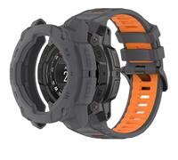 QHBAMD Compatible con correas de reloj Garmin Instinct 3 AMOLED de 45 mm/50 mm, elegante correa de silicona con funda protectora, impermeable y ajustable para hombres y mujeres (negro, 45 mm)
