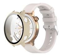 QHBAMD Correa de silicona deportiva impermeable compatible con OnePlus Watch 3 de 43 mm, carcasa de policarbonato, correa ajustable suave y transpirable para gimnasio y correr
