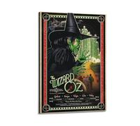 QHEUEKTSO Póster clásico de la película El mago de Oz de 1939 en lienzo, decoración de pared, sala de estar, dormitorio familiar moderno, 60 x 90 cm, estilo marco