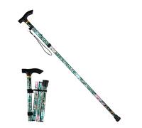 QHFlashbuy Bastones de Marcha,Bastones Plegables paraA Mayores,Bastones para Caminar Ancianos,Bastón Aluminio,Ajustable en Altura Bastones para Mayores Extensible(Verde)