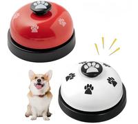QHFlashbuy Campanas de entrenamiento para perros, paquete de 2 campanas para mascotas para que los perros suenen al aire libre, timbre de computadora para llamar al inodoro para perros, campana de