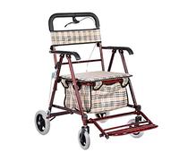 QHFTREX Walker - Carrito de la compra plegable con freno para dar a los ancianos el mejor regalo muleta para ancianos, carrito de la compra de 75 kg de carga It's so kind of you powerfully