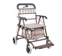 QHFTREX Walker - Carrito de la compra plegable con freno para dar a los ancianos el mejor regalo muleta para ancianos, carrito de la compra de 75 kg de carga It's so Kind of You poderosamente