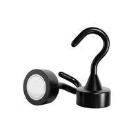 QHKNUYOAX 6Pcs Multi-Color Magnetic Storage Hooks, Weight Capacity, Magnets for Hanging On Refrigerators and Ceilings for Walls, Living Room(Red)(Black)