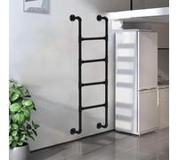 QHLIANGL Escalera de Emergencia para Ventana, de Metal, para Loft, de Hierro Forjado, para litera, de Pared, para emergencias en Caso de Incendio, Color Negro (1,35 m/4,4 pies/53 Pulgadas)