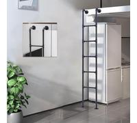 QHLIANGL Escalera de Metal de Pared para Loft, Escalera Industrial de Hierro Resistente para literas, Escalera multifunción para Subir Camas Altas, Escalera de ático y Escalera de Salida de sótano,