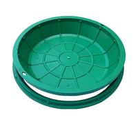 QHLMLL Cubierta Invisible para fosa séptica, Tapa y Marco de Pozo de Resina compuesta, Zona Verde de 50 cm, Accesorio para Parque y césped, diseño a Nivel del Suelo para Jardine