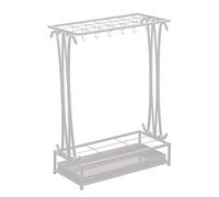 QHLMLL Large Capacity Modern Umbrella Stand with Hooks and Drip Tray, Stylish Design for Home and Office, Perfect for Entryway nization and Rainy Days