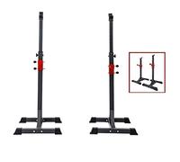 QHLMLL Par de Soportes para Sentadillas Ajustables multifunción para Gimnasio en casa, Soporte para Sentadillas, Soportes para Mancuernas, Soporte para Sentadillas con Barra de dominadas, Soporte p