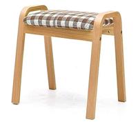 QHLMLL Reposapiés otomano, Taburete para Zapatos tapizado otomano, reposapiés pequeño, Asiento de Tela, Taburete de escalón, reposapiés, Taburete Decorativo de Madera para el ho