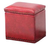 QHLMLL Reposapiés tapizado con Almacenamiento, Remaches de Cobre, tapete Antideslizante de Cuero, reposapiés, Mesa de Centro, Banco para Zapatos (n.° 1, Talla única)