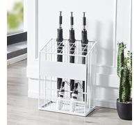 QHLMLL Soporte Comercial de pie para Paraguas con Estante de Rejilla para el Almacenamiento organizado de Bastones y muletas.