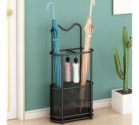 QHLMLL Soporte para Paraguas Moderno de Metal de Gran Capacidad para Entrada Interior, de pie, 30 x 15 x 60 cm (12 x 6 x 23,7 Pulgadas), Elegante Soporte para Paraguas para Deco