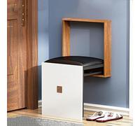 QHLMLL Taburete plegable de pared, banco de ducha, taburete invisible de pared, taburete invisible para cambiar zapatos, silla de ducha multifuncional, teca