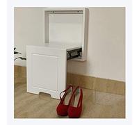 QHLMLL Taburete plegable de pared para entrada, asiento de ducha plegable, banco de zapatos, taburete de madera de goma con amortiguador de amortiguación para entrada y baño