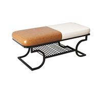 QHLMLL Taburetes de almacenamiento, banco de almacenamiento, taburete nórdico de hierro para cambiar zapatos, taburete simple para el hogar, zapatero, estante para zapatos, siéntate en el taburete de