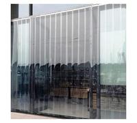 QHLTY Tiras De Cortina Plástico Impermeables, Cortinas Puerta Vinilo Transparente, Panel Ventana PVC para Balcón, Establo, Almacén, Garaje, Patio, Congelador, Tienda(135x210cm)