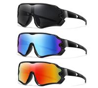 QHMMDCN Gafas Ciclismo 3-8 Years Old Boys And Girls Riding Outdoor Sports Kids Cycling Sunglasses UV400 Children Camping Goggles Fishing Bike Eyewear(AK1-2-3)